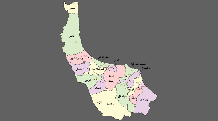 نقشه کامل گیلان